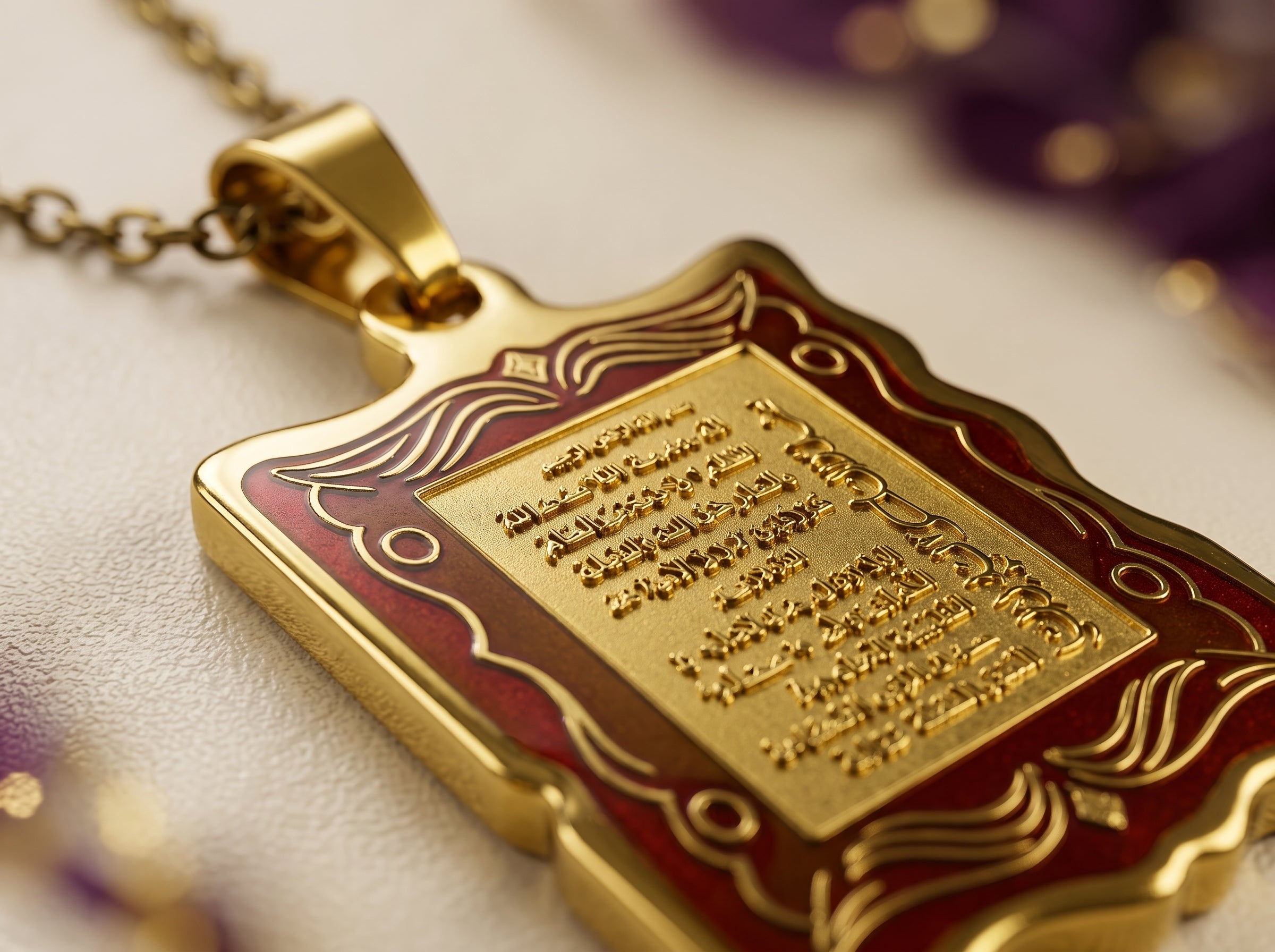 Ayat Al Kursi ketting goud productfoto islamitisch Shahzadi