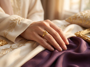 Islamitische symbool ring vintage close-up islamitisch sieraad