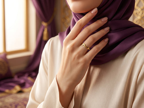 Islamitische symbool ring goud islamitisch sieraad dames