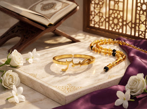 Islamitische symbool ring platina variant islamitisch sieraad