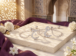 Arabische letter ring close-up islamitisch sieraad Shahzadi