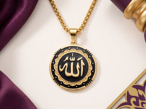 Allah hanger goud voorkant islamitisch sieraad pendant Shahzadi