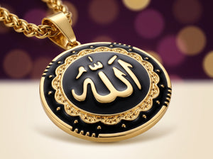 Allah hanger goud gedragen om hals islamitisch sieraad dames