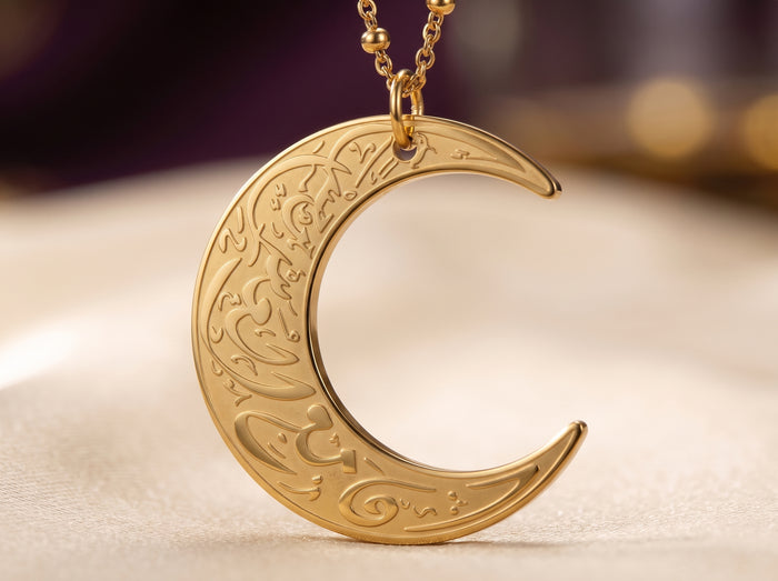 Arabische Maan Ketting Dames | Islamitisch Sieraad Goud & Zilver | Shahzadi