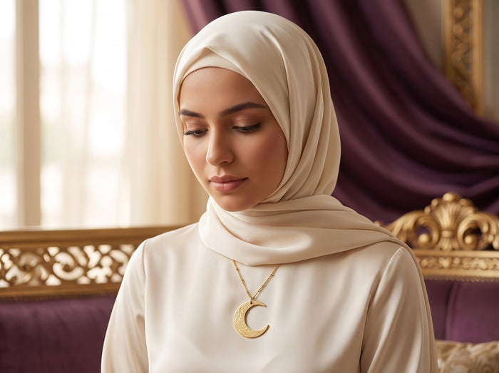 Arabische Maan Ketting Dames | Islamitisch Sieraad Goud & Zilver | Shahzadi