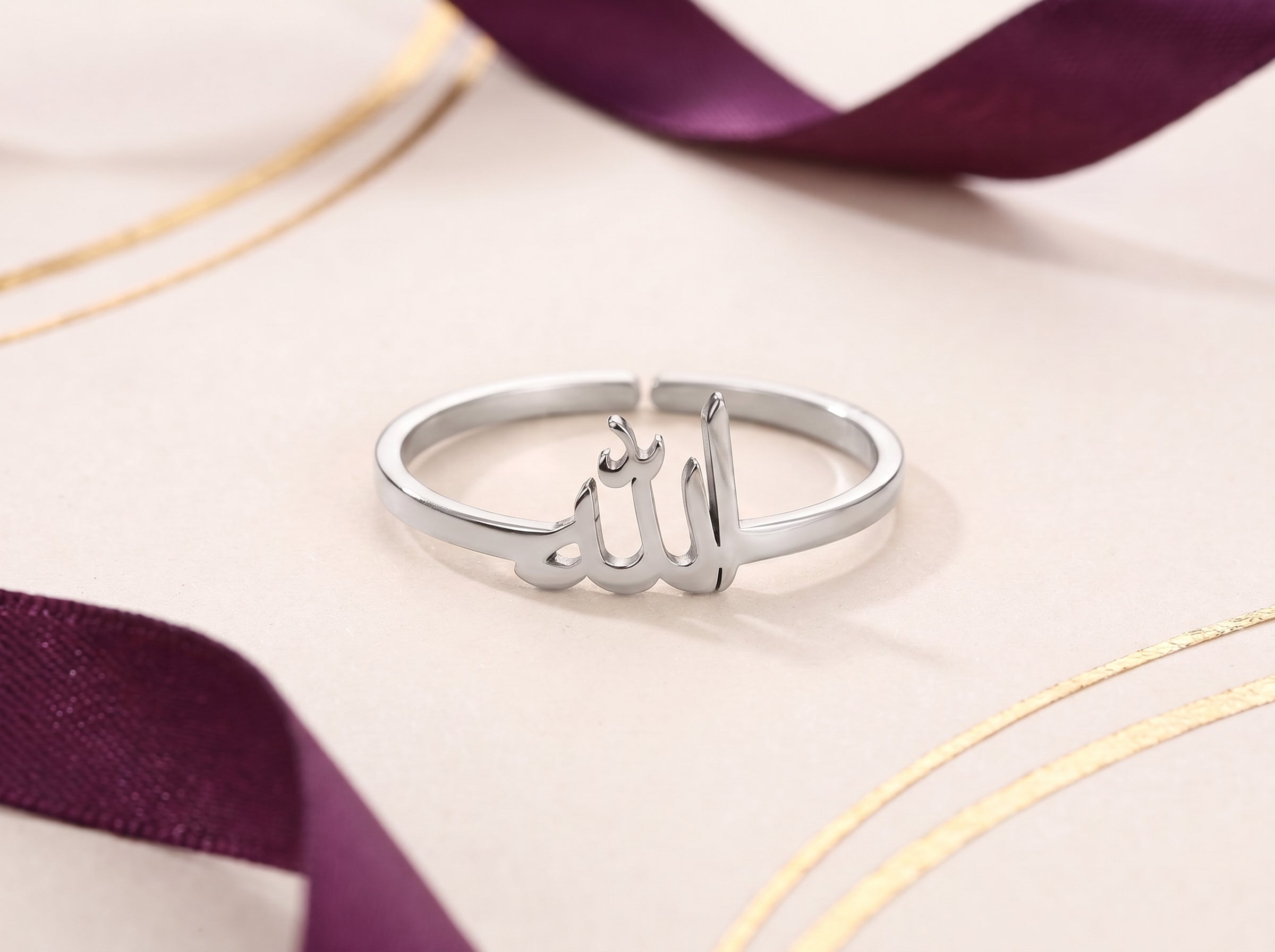 Islamitische symbool ring zijkant islamitisch sieraad