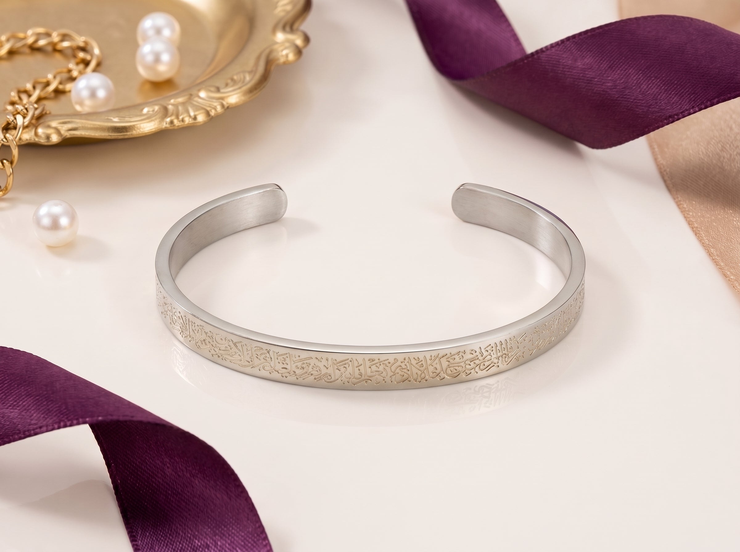 Open hart armband detail islamitisch design sieraad