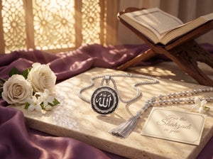 Allah hanger zilver zonder ketting titanium staal islamitisch sieraad