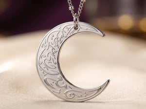 Arabische maan ketting zilver gedragen islamitisch sieraad