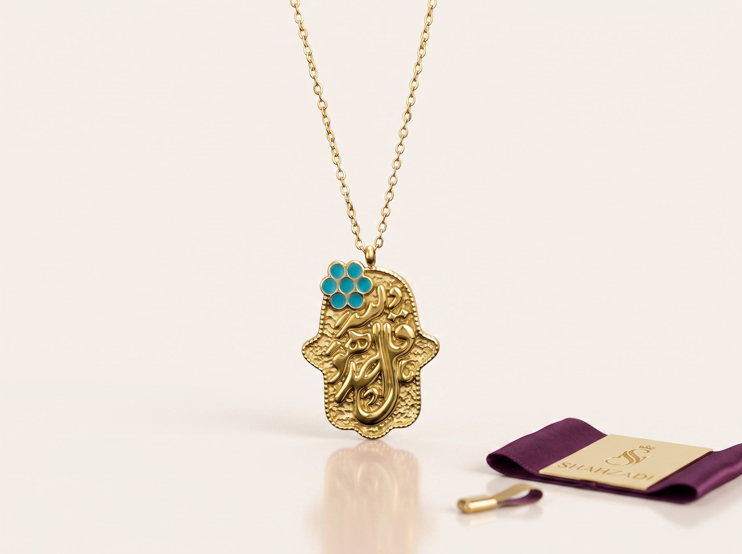 Ronde hanger ketting dames productfoto Shahzadi